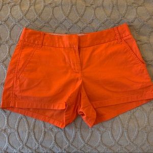 J Crew orange chino shorts